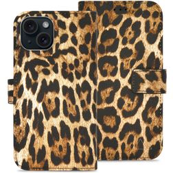 My Style Flex Wallet Housse iPhone 15 Etui Porte-Monnaie - Wild Leopard