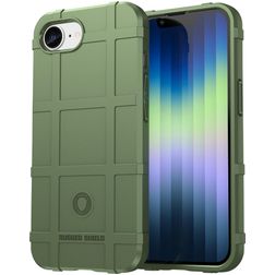 Mobigear Rugged Shield Coque iPhone 16e Coque arrière en TPU Souple Anti-Chocs - Vert