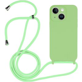 Mobigear Lanyard iPhone 14 Plus Coque avec cordon en Silicone - Vert