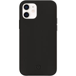 Valenta Snap Luxe Coque iPhone 12 Mini Coque arrière en Cuir Véritable - Noir