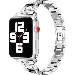 Mobigear Prague Bracelet Acier Apple Watch Fermeture boucle déployante - 42/41/40/38 mm - Argent