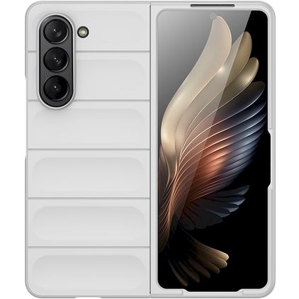 Mobigear Bumpy Coque Samsung Galaxy Z Fold 5 Coque arrière en TPU Souple - Blanc