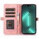 Mobigear Zipper Housse iPhone 14 Pro Etui Porte-Monnaie - Rose doré