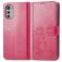 Mobigear Clover Housse Motorola Moto E32 Etui Porte-Monnaie - Magenta