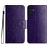 Mobigear Flowers Housse Samsung Galaxy A56 Etui Porte-Monnaie - Violet