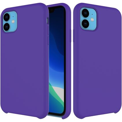 Mobigear Rubber Touch iPhone 11 Silicone Coque arrière - Violet