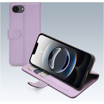 Mobilize Premium Gelly Housse iPhone 16e Etui Porte-Monnaie - Violet