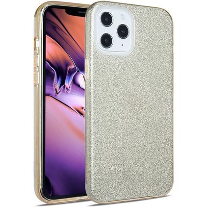 Mobigear Glitter Coque iPhone 12 Pro Max Coque arrière Rigide - Or