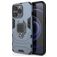 Mobigear Armor Ring Coque iPhone 13 Pro Coque arrière Rigide Anti-Chocs avec Anneau-Support - Bleu