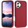 Mobigear Rugged Coque iPhone 17 Coque arrière Rigide Anti-Chocs - Rouge