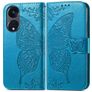 Mobigear Butterfly Housse OPPO Reno 8T 5G Etui Porte-Monnaie - Bleu