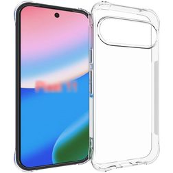 Mobigear Cushion Coque Transparente Google Pixel 11 Pro Coque arrière en TPU Souple - Transparent
