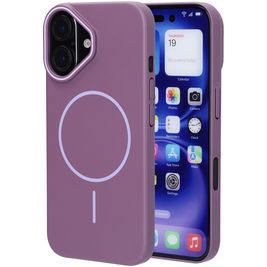 Mobiparts Slim Line Coque iPhone 16 MagSafe Coque arrière Rigide - Imperial Purple
