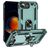Mobigear Armor Ring iPhone 16e Plastique rigide Coque arrière Antichoc avec bague de maintien - Vert