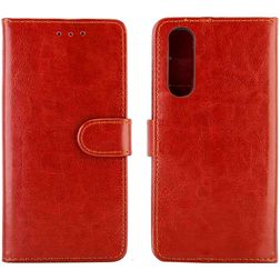 Mobigear Wallet Housse OPPO Reno 3 Pro Etui Porte-Monnaie - Marron
