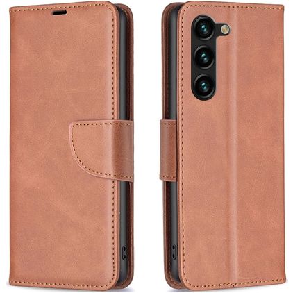 Mobigear Excellent Housse Samsung Galaxy S23 Plus Etui Porte-Monnaie - Marron