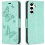 Mobigear Butterfly Housse Samsung Galaxy S23 FE Etui Porte-Monnaie - Vert