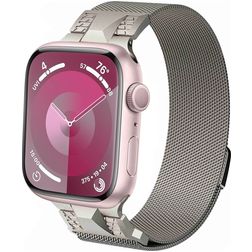 Mobigear Mecha Loop Bracelet Milanais Apple Watch Fermeture magnétique - 49/46/45/44 mm - Lumière stellaire
