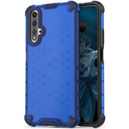 Mobigear Honeycomb Coque Huawei Nova 5T Coque arrière Rigide Anti-Chocs - Bleu