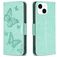 Mobigear Butterfly Housse iPhone 15 Etui Porte-Monnaie - Vert