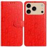 Mobigear Flowers Housse iPhone 17 Pro Max Etui Porte-Monnaie - Rouge