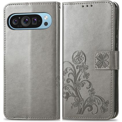 Mobigear Clover Housse Google Pixel 10 Pro XL Etui Porte-Monnaie - Gris