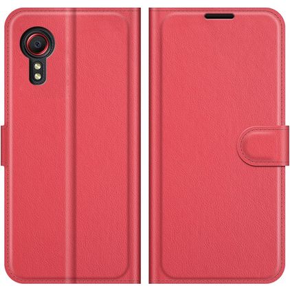 Mobigear Classic Housse Samsung Galaxy Xcover 5 Etui Porte-Monnaie - Rouge