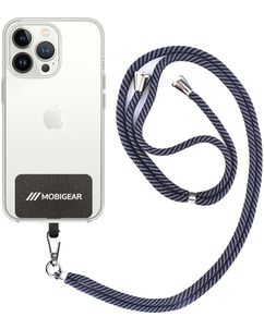 Mobigear Lanyard - Cordon de téléphone universel ajustable - Noir / Gris