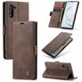 Caseme 013 Housse Samsung Galaxy Note 10 Etui Porte-Monnaie - Marron