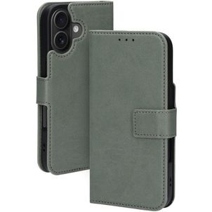 Mobiparts Classic Wallet MagSafe Housse iPhone 16 MagSafe Etui Porte-Monnaie - Stone Green