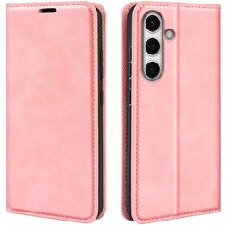 Mobigear Retro Slim Housse Samsung Galaxy S24 FE Etui Porte-Monnaie - Rose