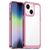 Mobigear Crystal Coque iPhone 14 Coque arrière Rigide - Transparent / Magenta