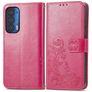 Mobigear Clover Housse Motorola Edge (2021) Etui Porte-Monnaie - Magenta