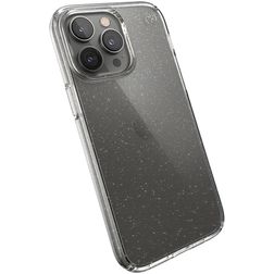 Speck Presidio Perfect Clear Glitter Coque iPhone 14 Pro Max Coque arrière Rigide Anti-Chocs - Transparent / Or