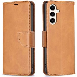 Mobigear Excellent Housse Samsung Galaxy S24 FE Etui Porte-Monnaie - Cognac