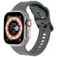 Mobigear Ripple Bracelet Silicone Apple Watch Fermeture boucle ardillon - 49/46/45/44 mm - Gris