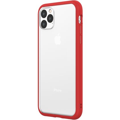 Rhinoshield MOD NX Coque iPhone 11 Pro Max Coque arrière Rigide Anti-Chocs - Transparent / Rouge