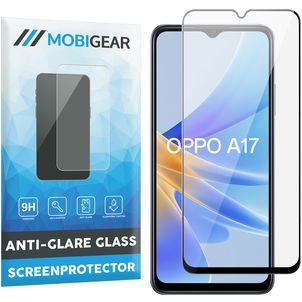 Mobigear Premium OPPO A17 Verre trempé Protection d'écran - Compatible Coque - Noir