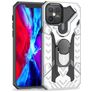 Mobigear Armor Ring Coque iPhone 12 Pro Max Coque arrière Rigide Anti-Chocs avec Anneau-Support - Argent