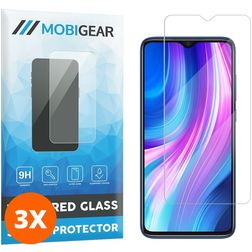 Mobigear Xiaomi Redmi Note 8 Pro Verre trempé Protection d'écran - Compatible Coque (Lot de 3)