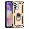 Mobigear Armor Ring Samsung Galaxy A23 Plastique rigide Coque arrière Antichoc avec bague de maintien - Or