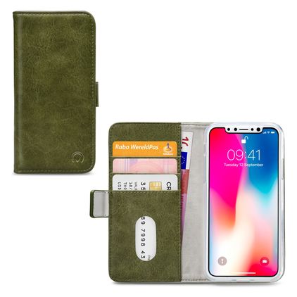 Mobilize Elite Gelly iPhone XS Max Étui Portefeuille - Vert