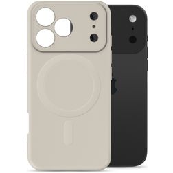 My Style Protective Flex Coque iPhone 17 Pro MagSafe Coque arrière en TPU Souple - Antique White