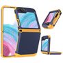 Mobigear Non-slip Armor Samsung Galaxy Z Flip 5 Plastique rigide Coque arrière Antichoc - Bleu / Jaune