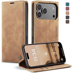 CaseMe 013 Housse iPhone 17 Pro Max Etui Porte-Monnaie - Marron