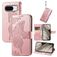 Mobigear Butterfly Housse Google Pixel 8 Etui Porte-Monnaie - Rose doré
