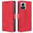 Mobigear Croco Motorola Edge 30 Ultra Étui Portefeuille - Rouge