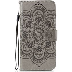 Mobigear Mandala Housse Motorola Moto E6s (2020) Etui Porte-Monnaie - Gris