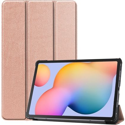 Mobigear Tri-Fold Coque Samsung Galaxy Tab S6 Lite Etui - Rose doré