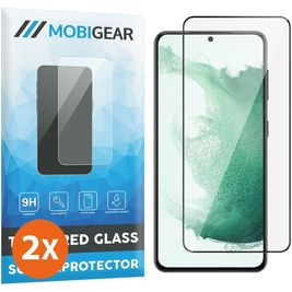 Mobigear Premium Samsung Galaxy S22 Verre trempé Protection d'écran - Compatible Coque - Noir (Lot de 2)
